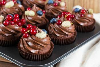 Bezlepkové muffiny s čokoládovým krémem